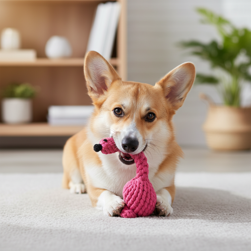 Flamingo Rope Dog Toy